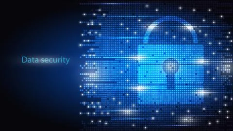 Vector background of computer security and information protection on the Stock Illustration