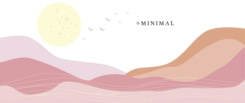 Vector background. The concept of minimalist lashdshaft. The illustration s.. Stock Illustration