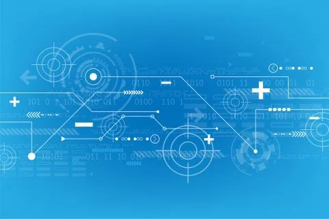 Vector background in the concept of technology. Stock Illustration