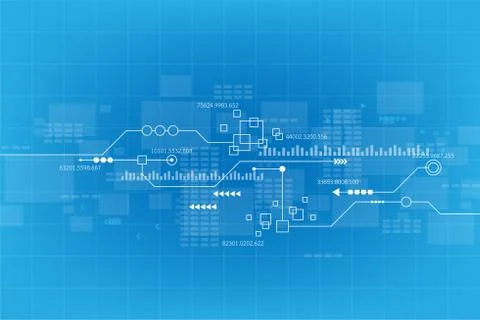 Vector background in the concept of technology. Stock Illustration