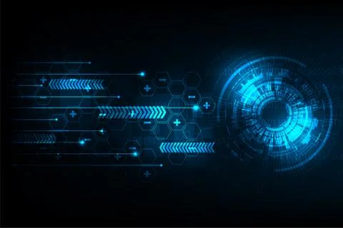 Vector background in the concept of technology. Illustrazione stock