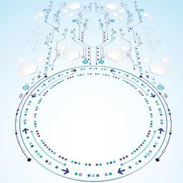 Vector background in the concept of technology. Stock Illustration