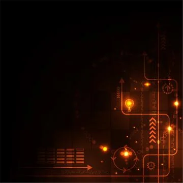 Vector background in the concept of technology. Stock Illustration