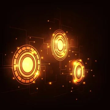 Vector background in the concept of technology. Illustrazione stock
