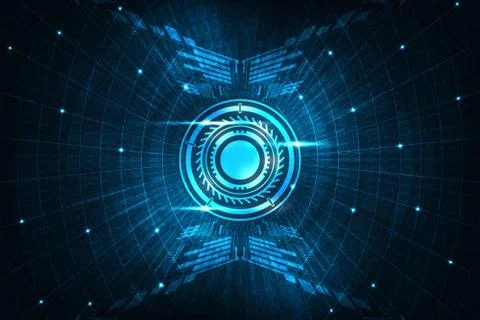 Vector background in the concept of technology. 스톡 일러스트