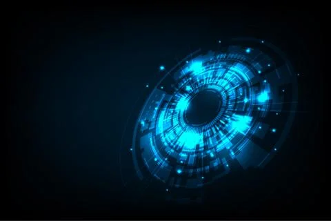 Vector background in the concept of technology. Illustrazione stock