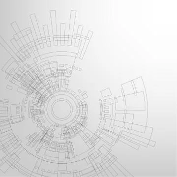 Vector background in the concept of technology. Stock Illustration