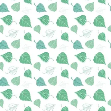 Vector background consisting of birch tree leaves Stock Illustration