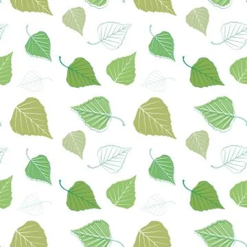 Vector background consisting of birch tree leaves Stock Illustration