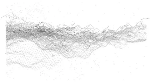 Vector background consisting of dots and lines Stock Illustration