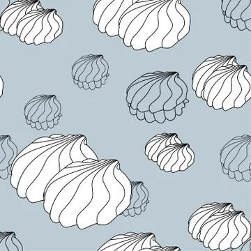 Vector background with contour zephir. Seamless pattern Stock Illustration