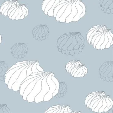 Vector background with contour zephir. Seamless pattern Illustrazione stock