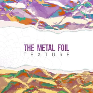 Vector background of crumpled torn paper with floral circular pattern. Ragged 스톡 일러스트