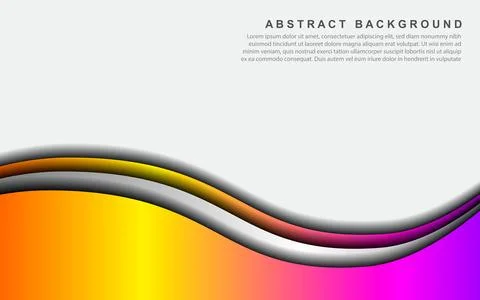 Vector background of curves overlapping paper layers on white space for tex.. Stock Illustration