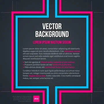 Vector background with cyan and magenta stripes. EPS10. Stock Illustration