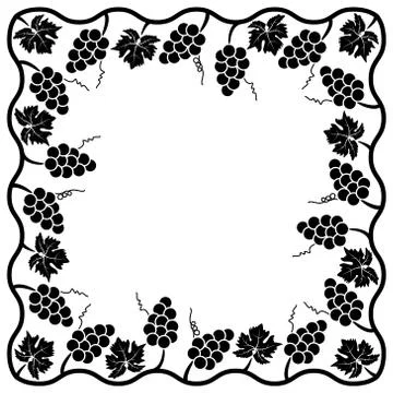 Vector background decoration of grape vine Stock Illustration