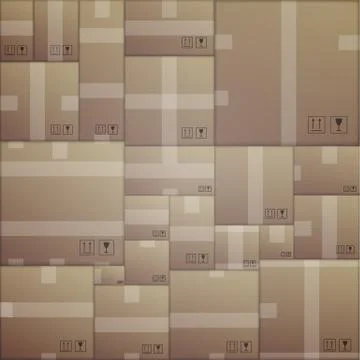 Vector background for delivery. Cardboard packs イラスト素材