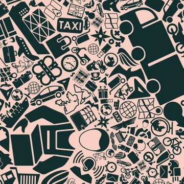 Vector background of the delivery icons Illustrazione stock