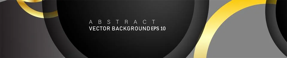 Vector background design that overlaps with gold ring color gradients on blac Stock Illustration