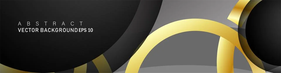 Vector background design that overlaps with gold ring color gradients on blac Illustrazione stock