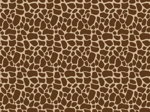 Vector background design of wild animal pattern of giraffe skin Illustrazione stock
