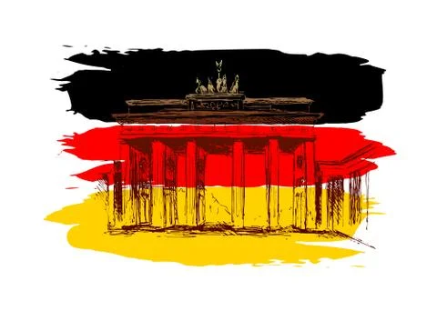 Vector background with Deutsch motive Stock Illustration