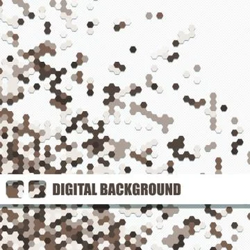 Vector background of different color hexagons Stock Illustration