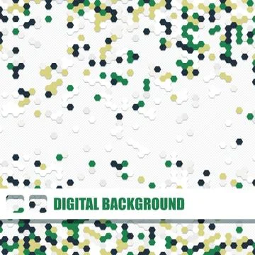 Vector background of different color hexagons Stock Illustration
