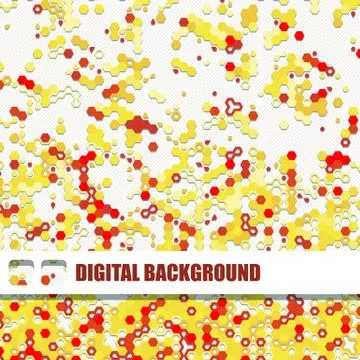 Vector background of different color hexagons Stock Illustration