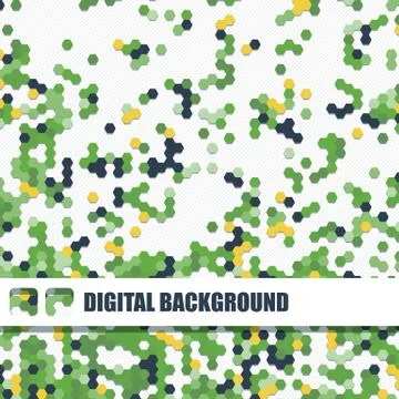 Vector background of different color hexagons Stock Illustration