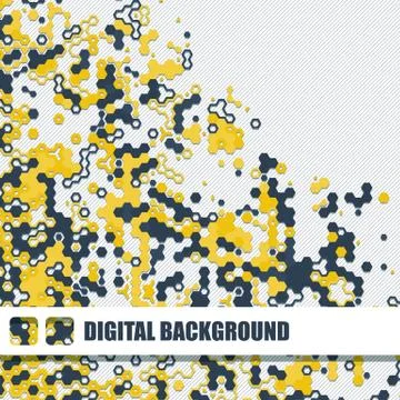 Vector background of different color hexagons Stock Illustration