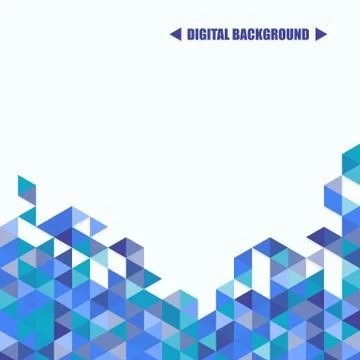 Vector background of different color triangles Stock Illustration