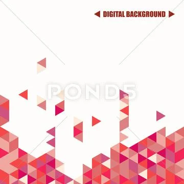 Vector background of different color triangles イラスト素材