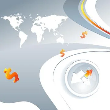 Vector background with  dollars Stock Illustration