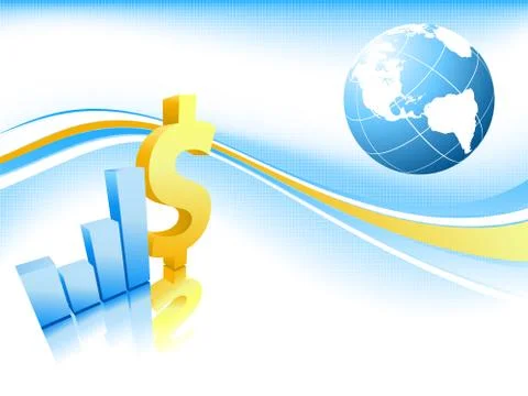 Vector background with  dollars Stock Illustration