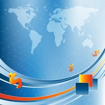 Vector background with  dollars Stock Illustration