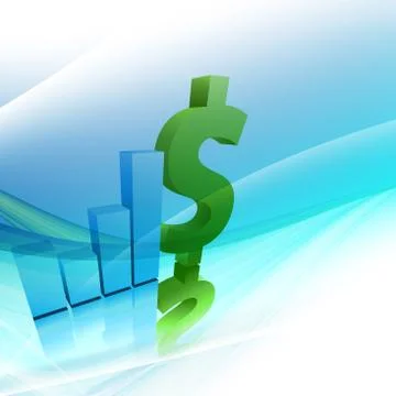 Vector background with  dollars Stock Illustration