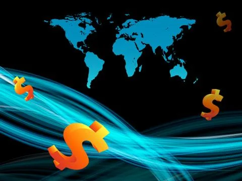 Vector background with  dollars Stock Illustration