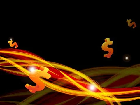 Vector background with  dollars Stock Illustration