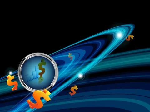 Vector background with  dollars Stock Illustration