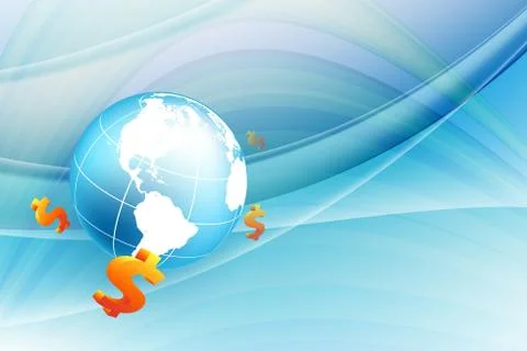 Vector background with  dollars Stock Illustration