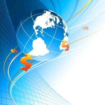 Vector background with  dollars Stock Illustration