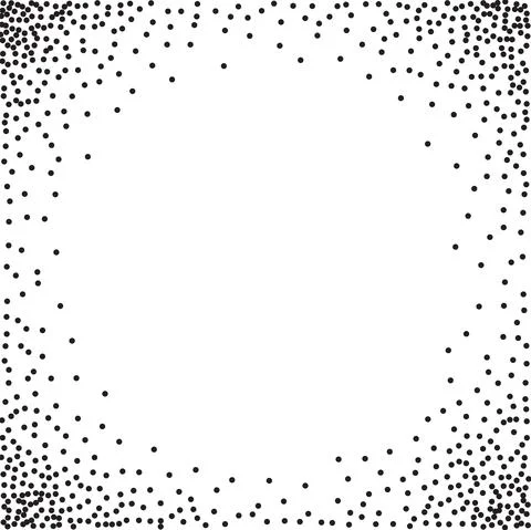Vector background of dots in the corners of the image. Black digital vignette in Stock Illustration