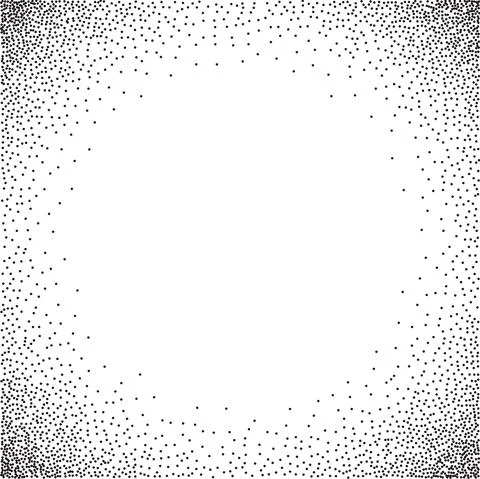 Vector background of dots in the corners of the image. Black digital vignette in Illustrazione stock