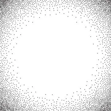 Vector background of dots in the corners of the image. Black digital vignette in Stock Illustration