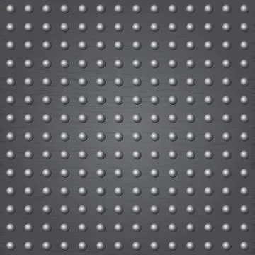 Vector background dotted pattern on grey metal Stock Illustration