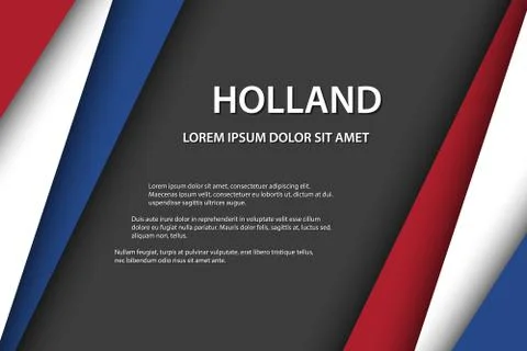 Vector background with Dutch colors and free grey space for your text Stock Illustration