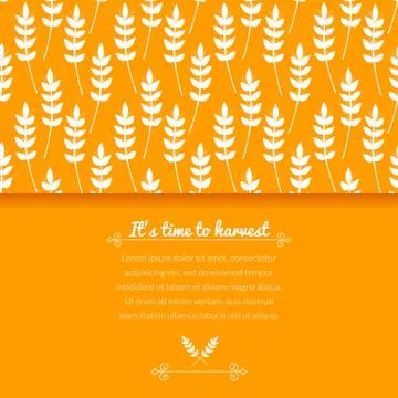 Vector background with ears of wheat Stock Illustration