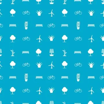 Vector background for ecology Seamless vector pattern with white silhouett... Stock Photos