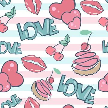 Vector background for festive packaging. Cute seamless pattern. Stock Illustration